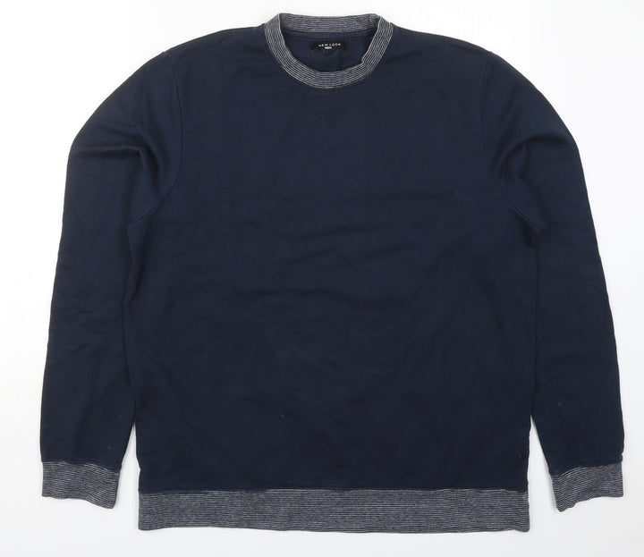 New Look Mens Blue  Cotton Pullover Sweatshirt Size M