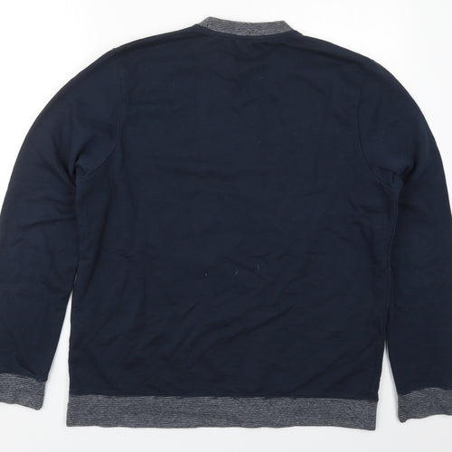 New Look Mens Blue  Cotton Pullover Sweatshirt Size M