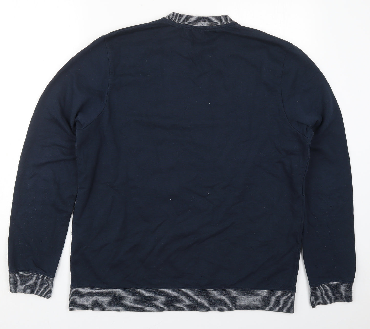 New Look Mens Blue  Cotton Pullover Sweatshirt Size M