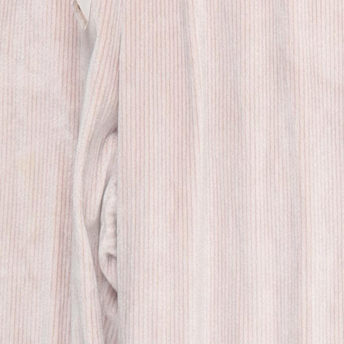 TU Womens Pink Striped Polyester Trousers  Size 8 L26 in Regular Drawstring - Pyjama Pants