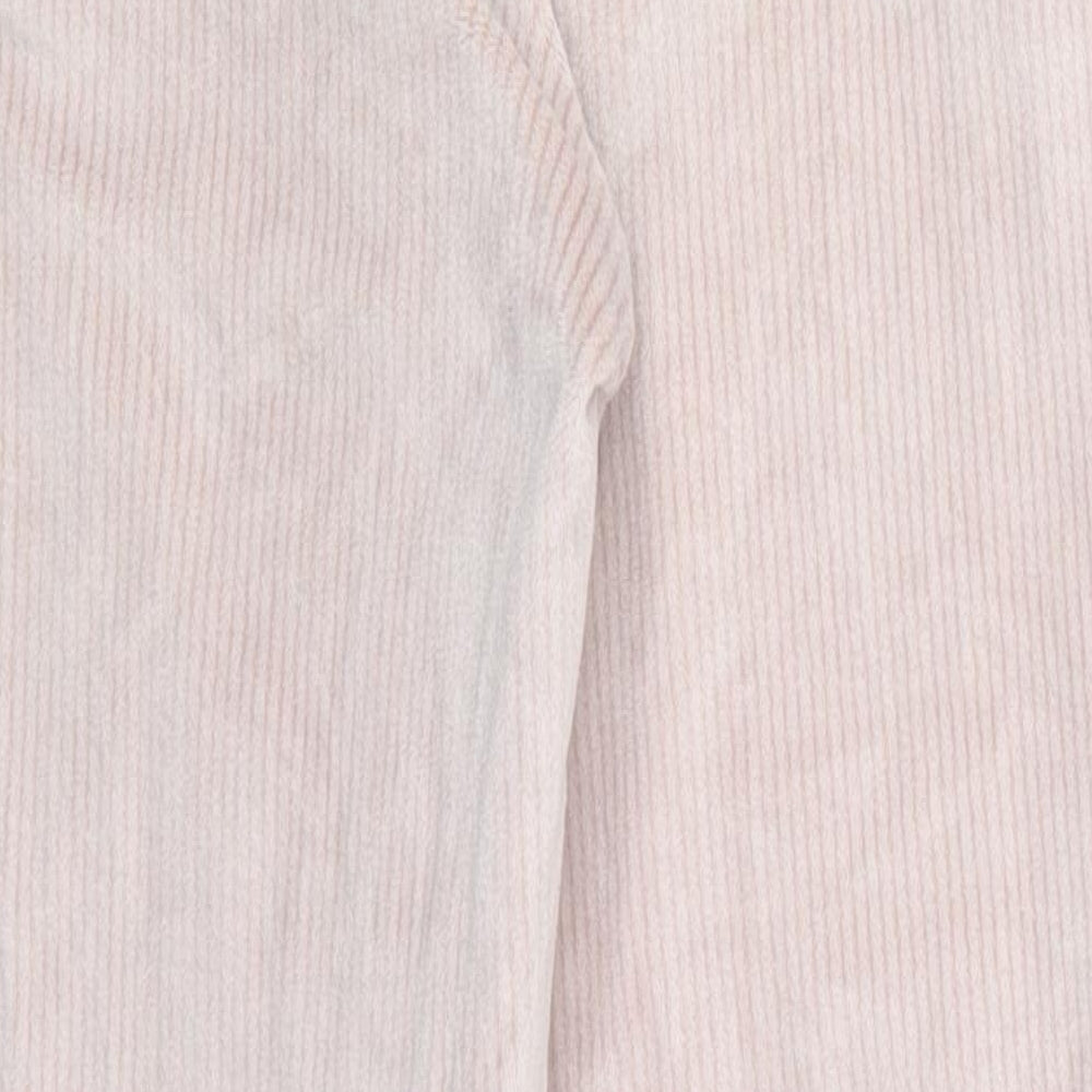 TU Womens Pink Striped Polyester Trousers  Size 8 L26 in Regular Drawstring - Pyjama Pants