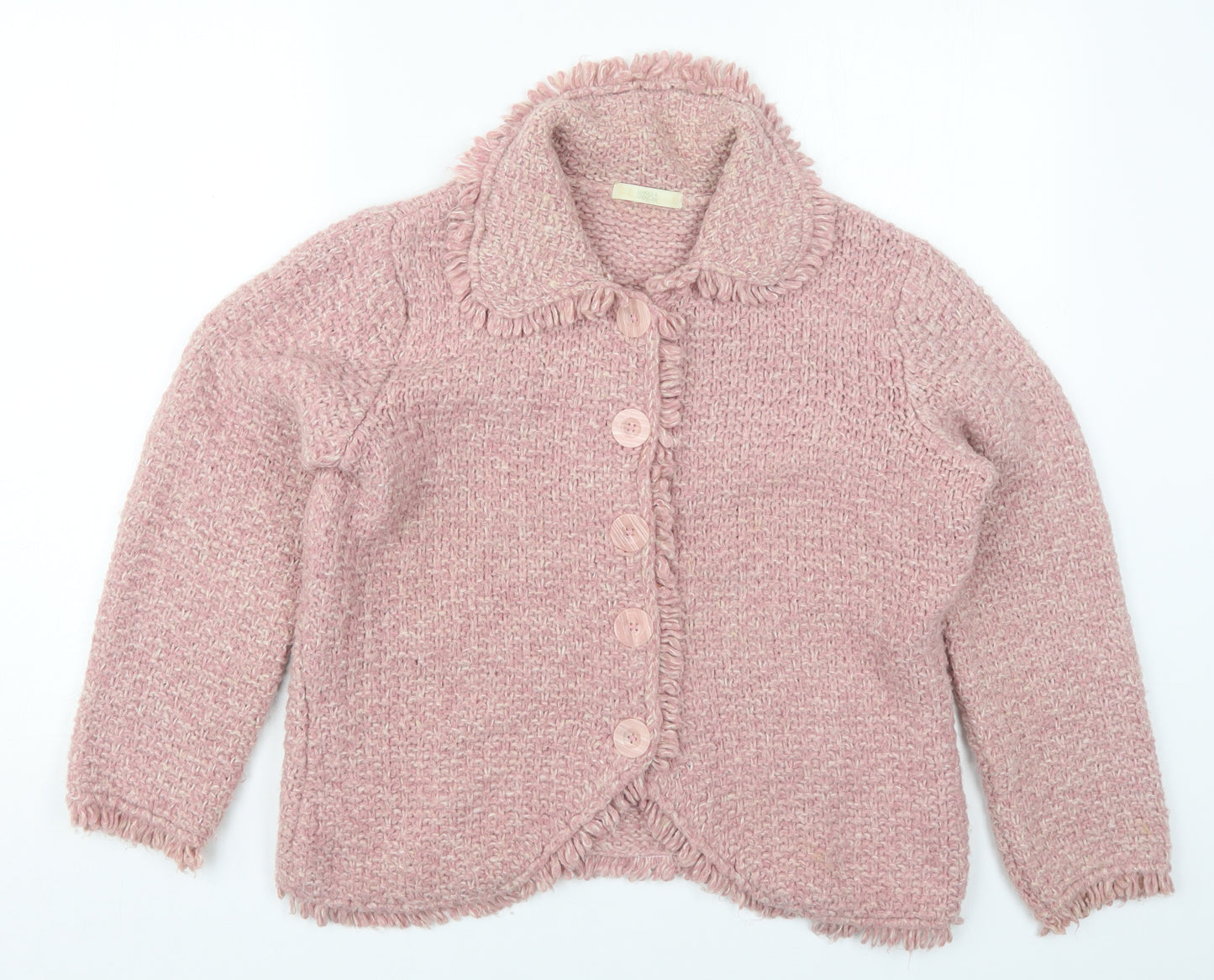 Marks and Spencer Womens Pink   Jacket Coatigan Size 14  Button