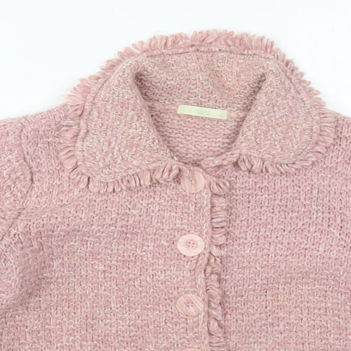 Marks and Spencer Womens Pink   Jacket Coatigan Size 14  Button
