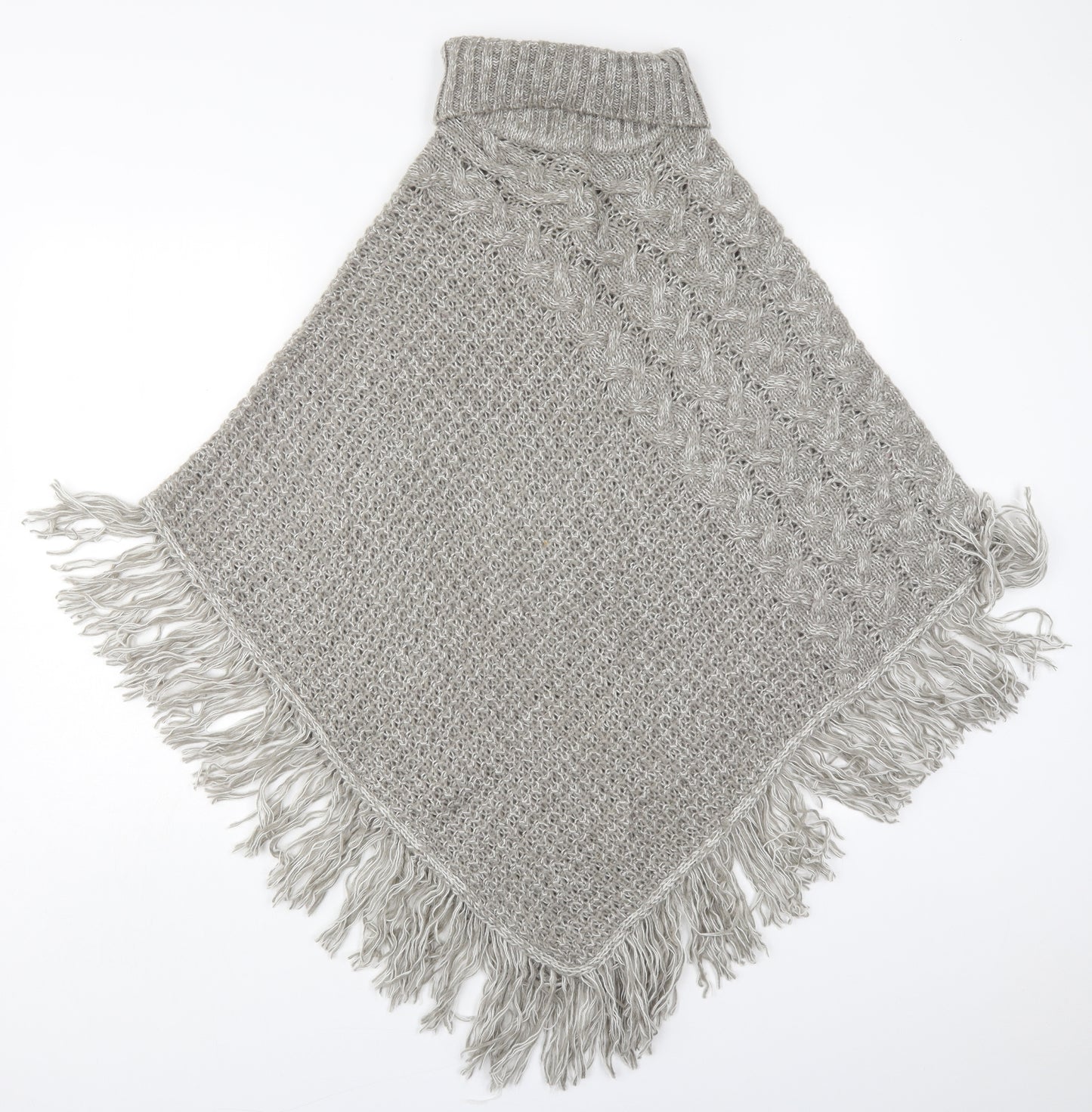Love Knitwear Womens Grey   Jacket Poncho Size S