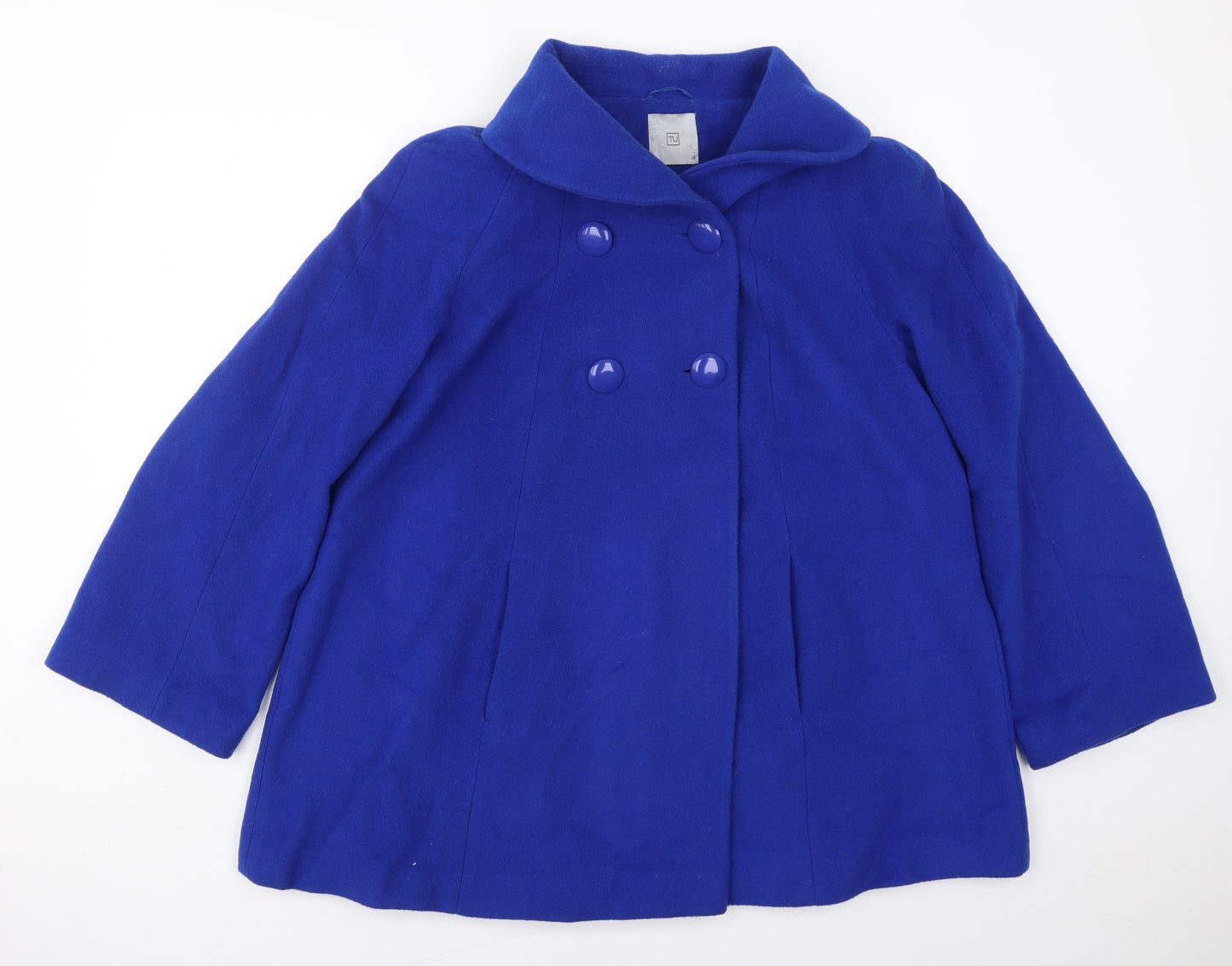 TU Womens Blue   Pea Coat Coat Size 18  Button