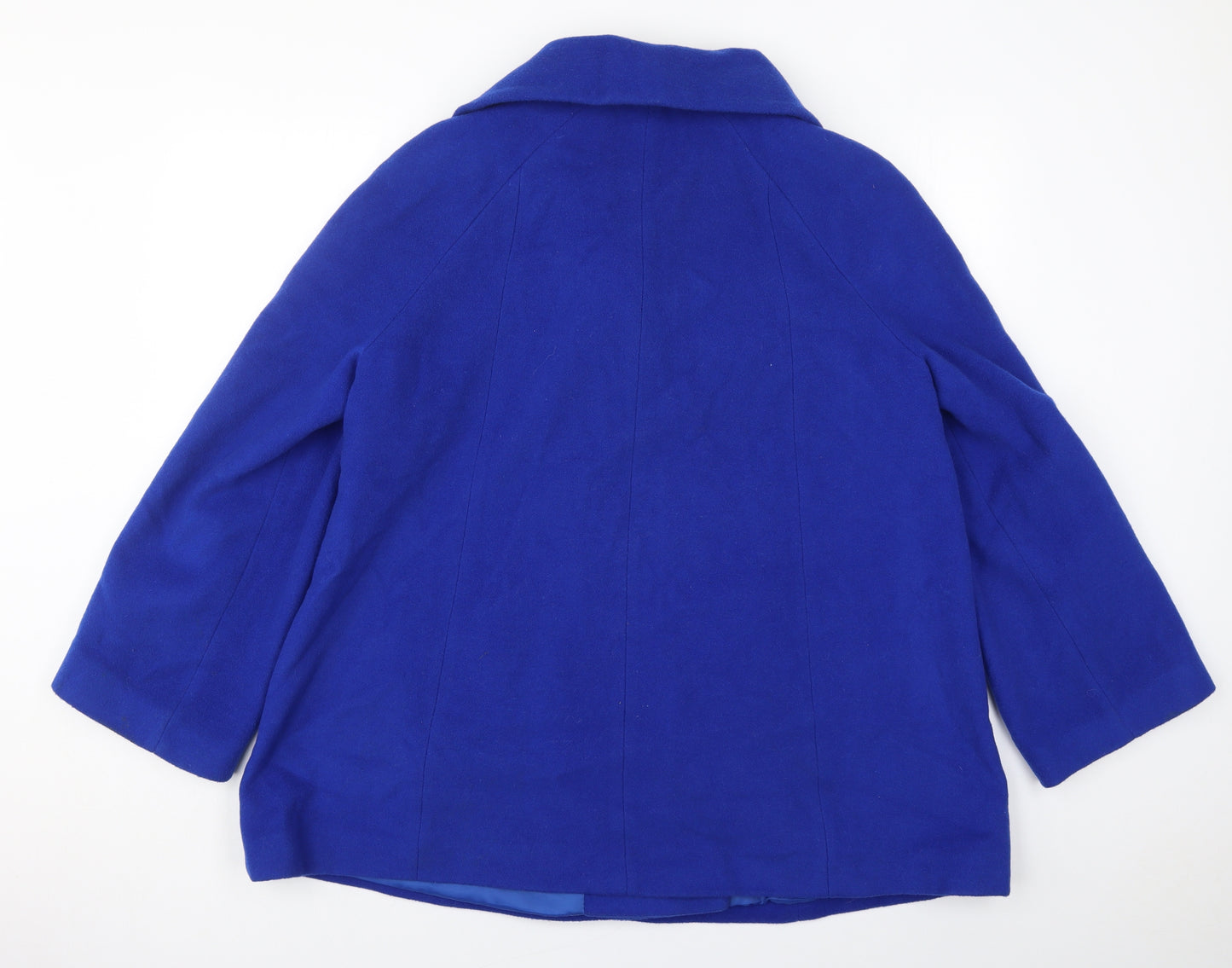TU Womens Blue   Pea Coat Coat Size 18  Button