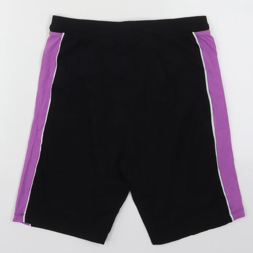 NEXT Boys Black  Cotton Sweat Shorts Size 11 Years  Regular Drawstring - Purple