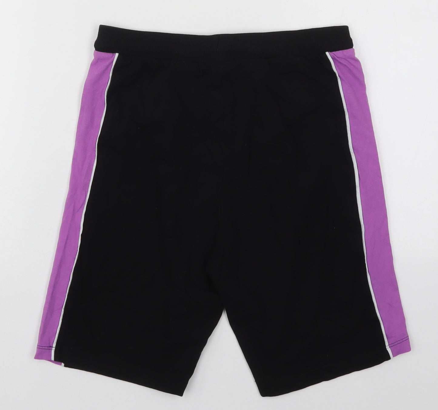 NEXT Boys Black  Cotton Sweat Shorts Size 11 Years  Regular Drawstring - Purple