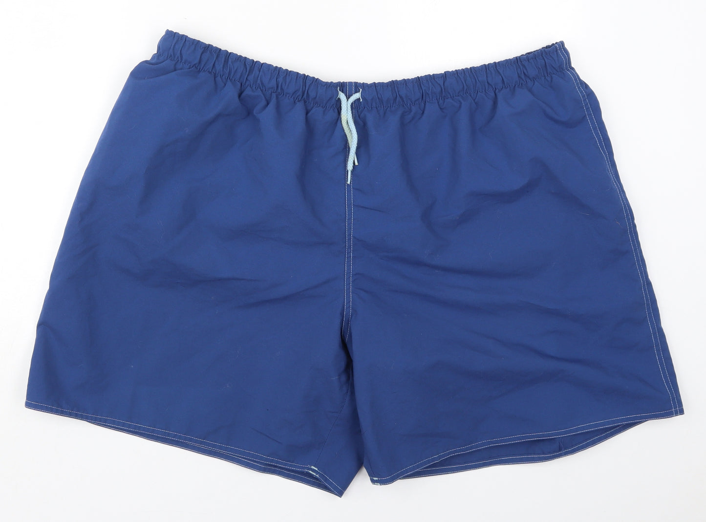 Oxylane Mens Blue  Polyester Athletic Shorts Size 4XL L8 in Regular Drawstring