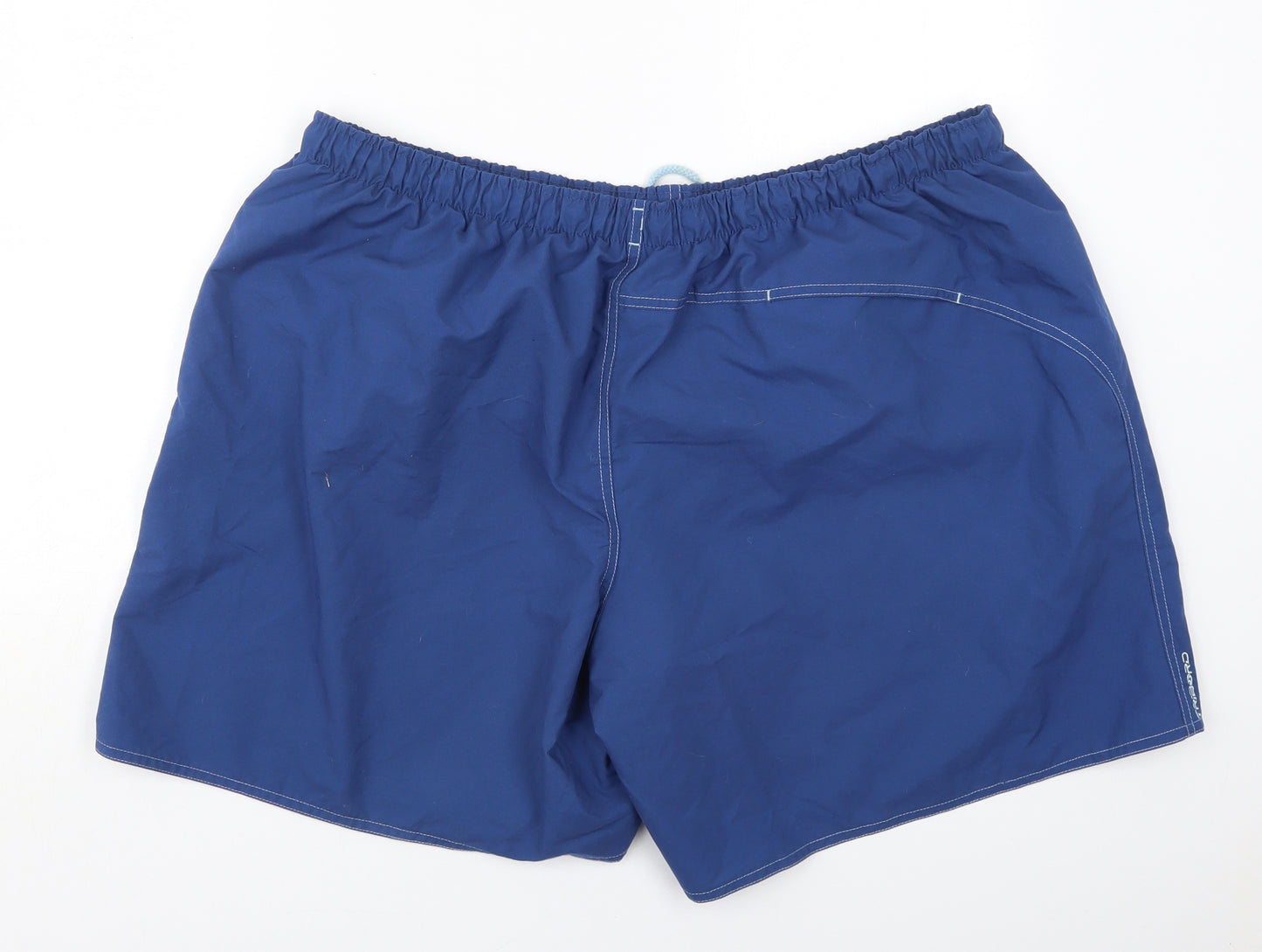 Oxylane Mens Blue  Polyester Athletic Shorts Size 4XL L8 in Regular Drawstring