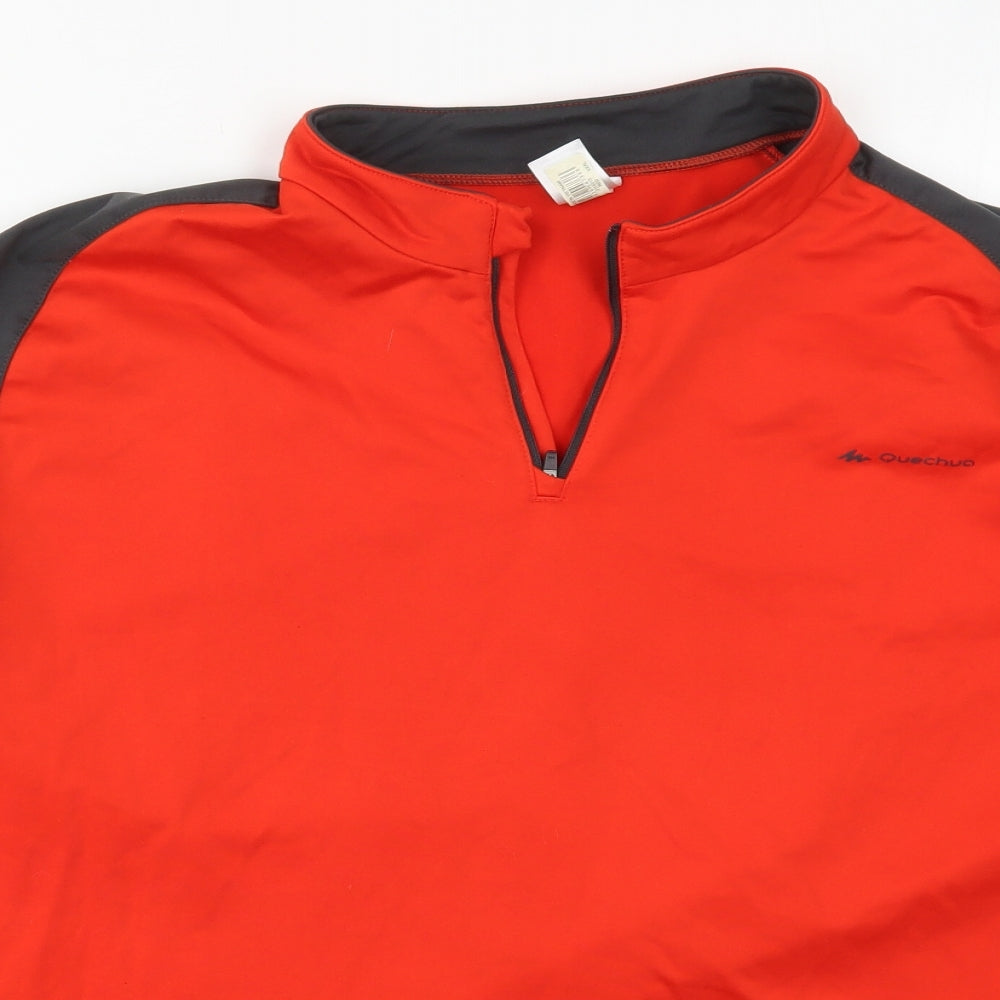 DECATHLON Mens Red  Polyester Pullover Sweatshirt Size 3XL