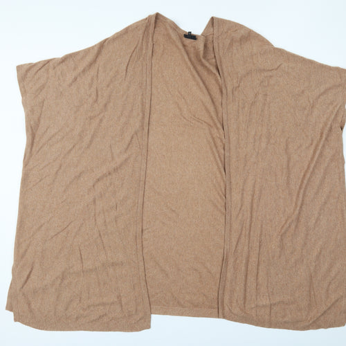 NEXT Womens Brown V-Neck  Viscose Full Zip Jumper Size S