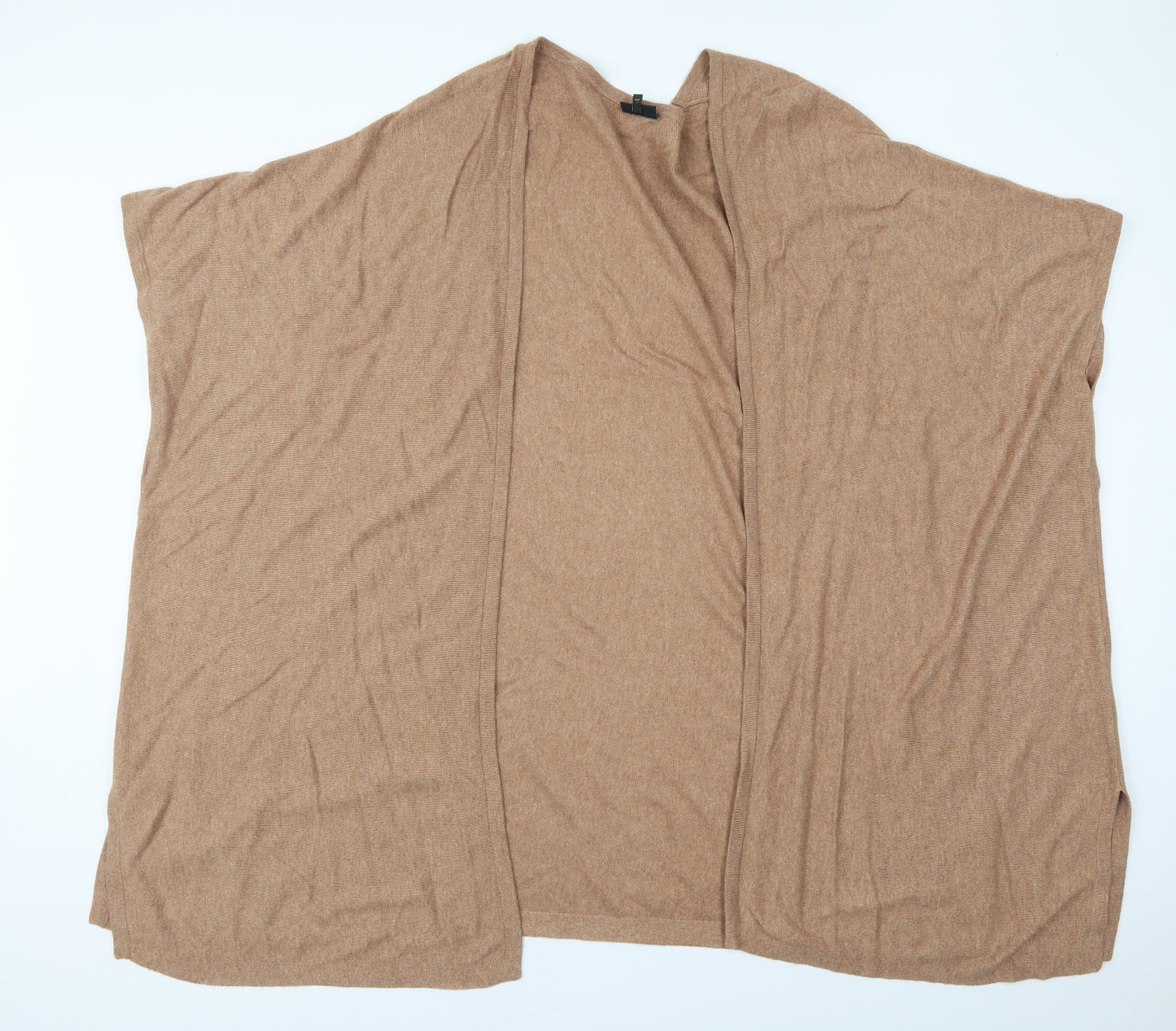 NEXT Womens Brown V-Neck  Viscose Full Zip Jumper Size S