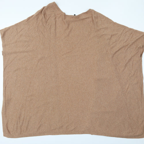 NEXT Womens Brown V-Neck  Viscose Full Zip Jumper Size S