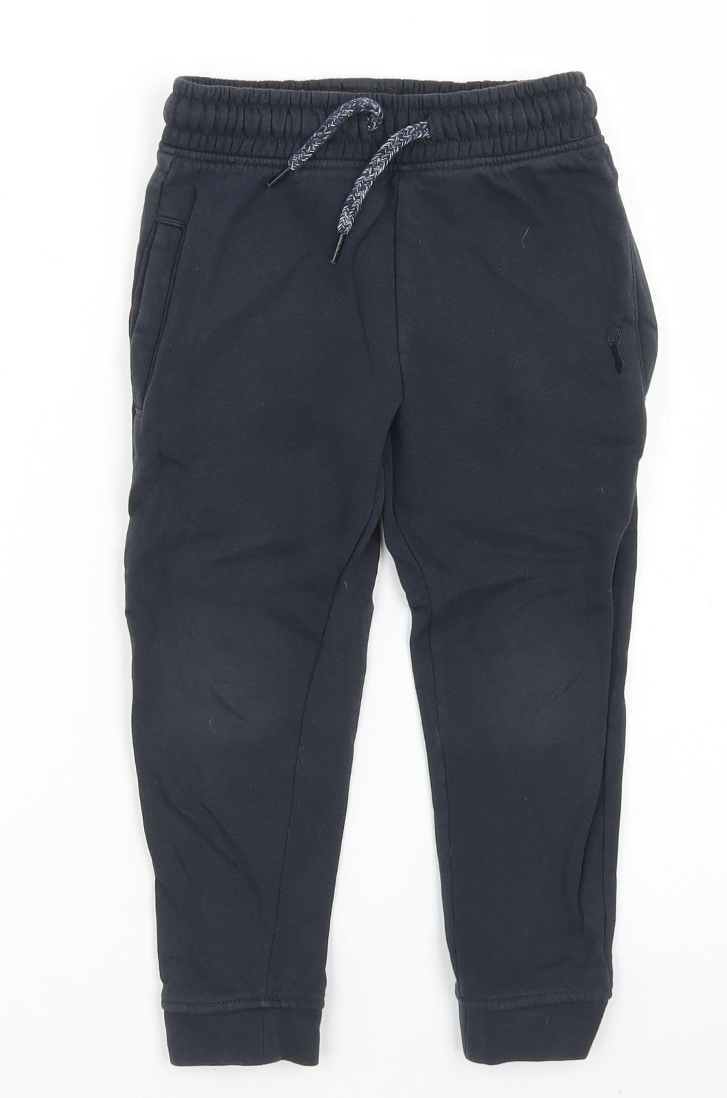 NEXT Boys Blue  Cotton Jogger Trousers Size 4 Years  Slim Drawstring