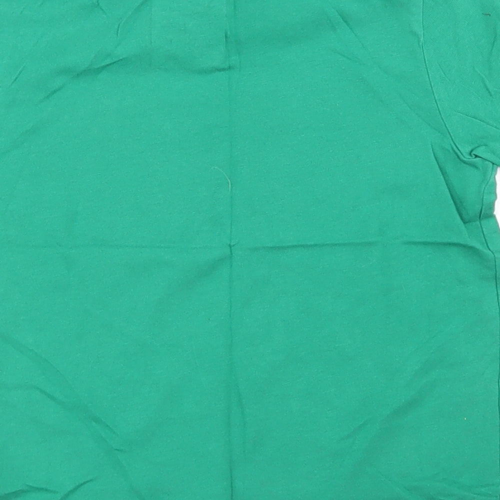 F&F Boys Green  Cotton Basic T-Shirt Size 4-5 Years Crew Neck