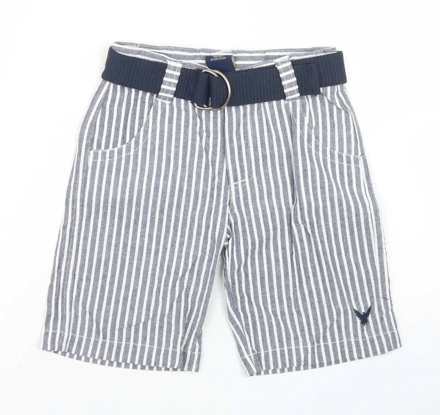 Company 81 Boys Grey Striped Cotton Chino Shorts Size 5 Years  Regular