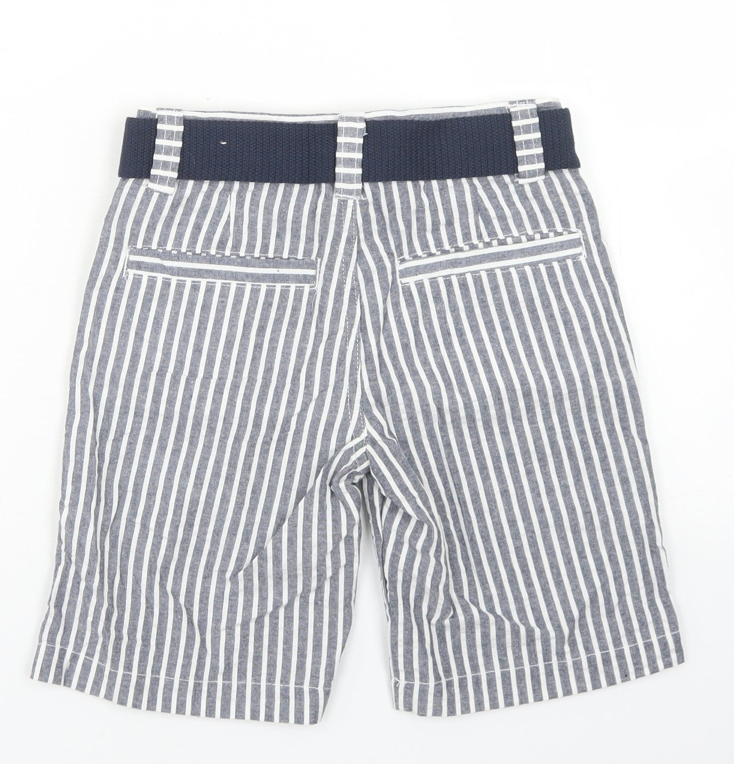 Company 81 Boys Grey Striped Cotton Chino Shorts Size 5 Years  Regular