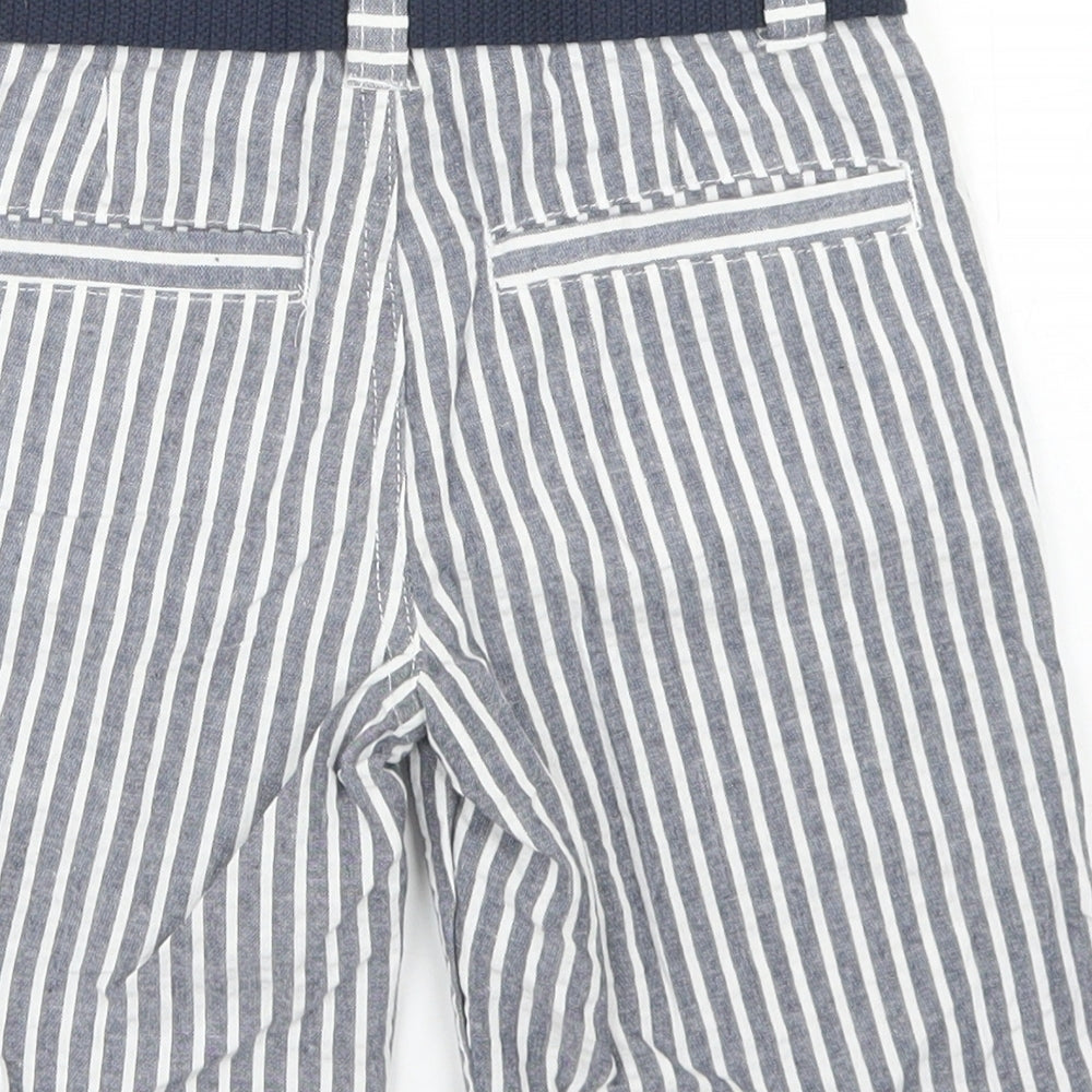 Company 81 Boys Grey Striped Cotton Chino Shorts Size 5 Years  Regular