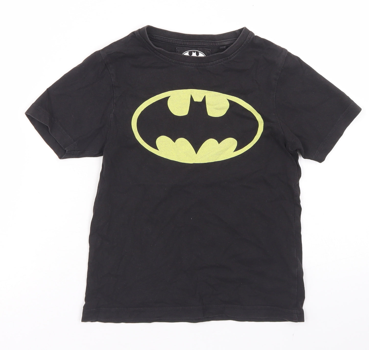 TU Boys Black  Cotton Basic T-Shirt Size 6 Years Crew Neck  - Batman