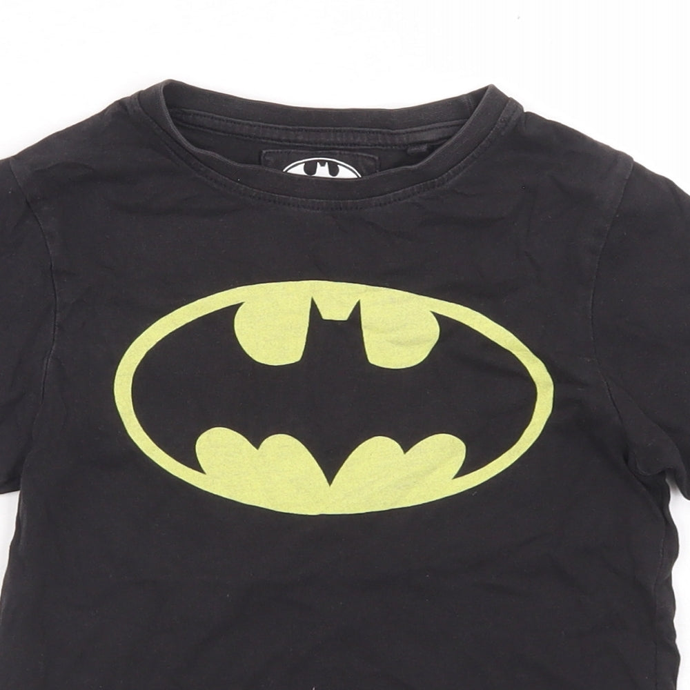 TU Boys Black  Cotton Basic T-Shirt Size 6 Years Crew Neck  - Batman