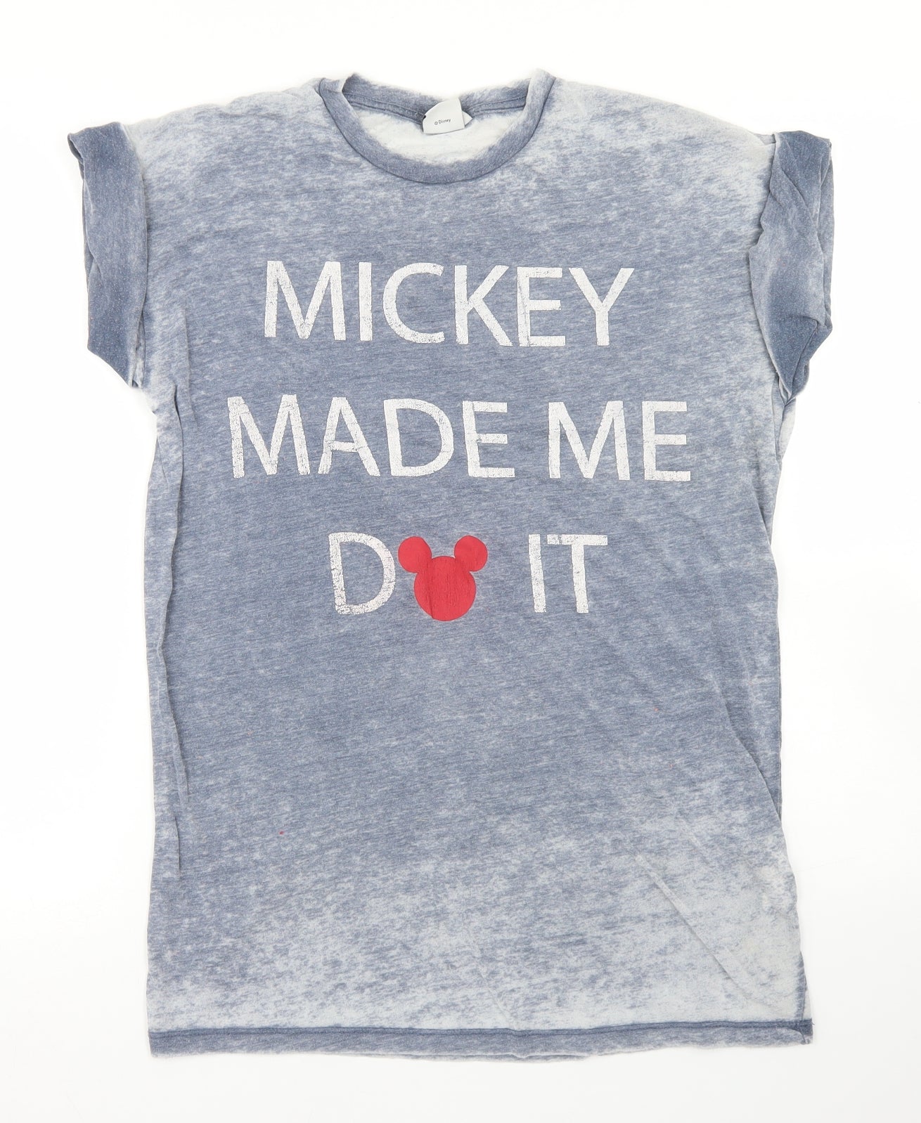 Atmosphere Womens Blue  Polyester Basic T-Shirt Size 10 Crew Neck - Mickey Mouse