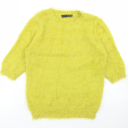 Atmosphere Womens Green Crew Neck  Nylon Pullover Jumper Size 6