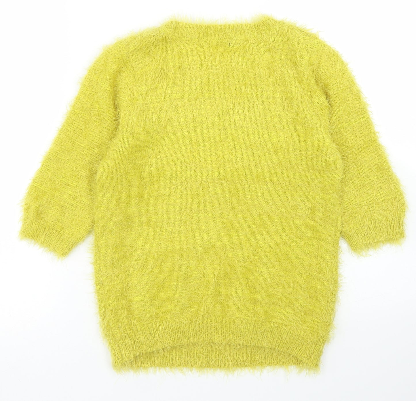 Atmosphere Womens Green Crew Neck  Nylon Pullover Jumper Size 6