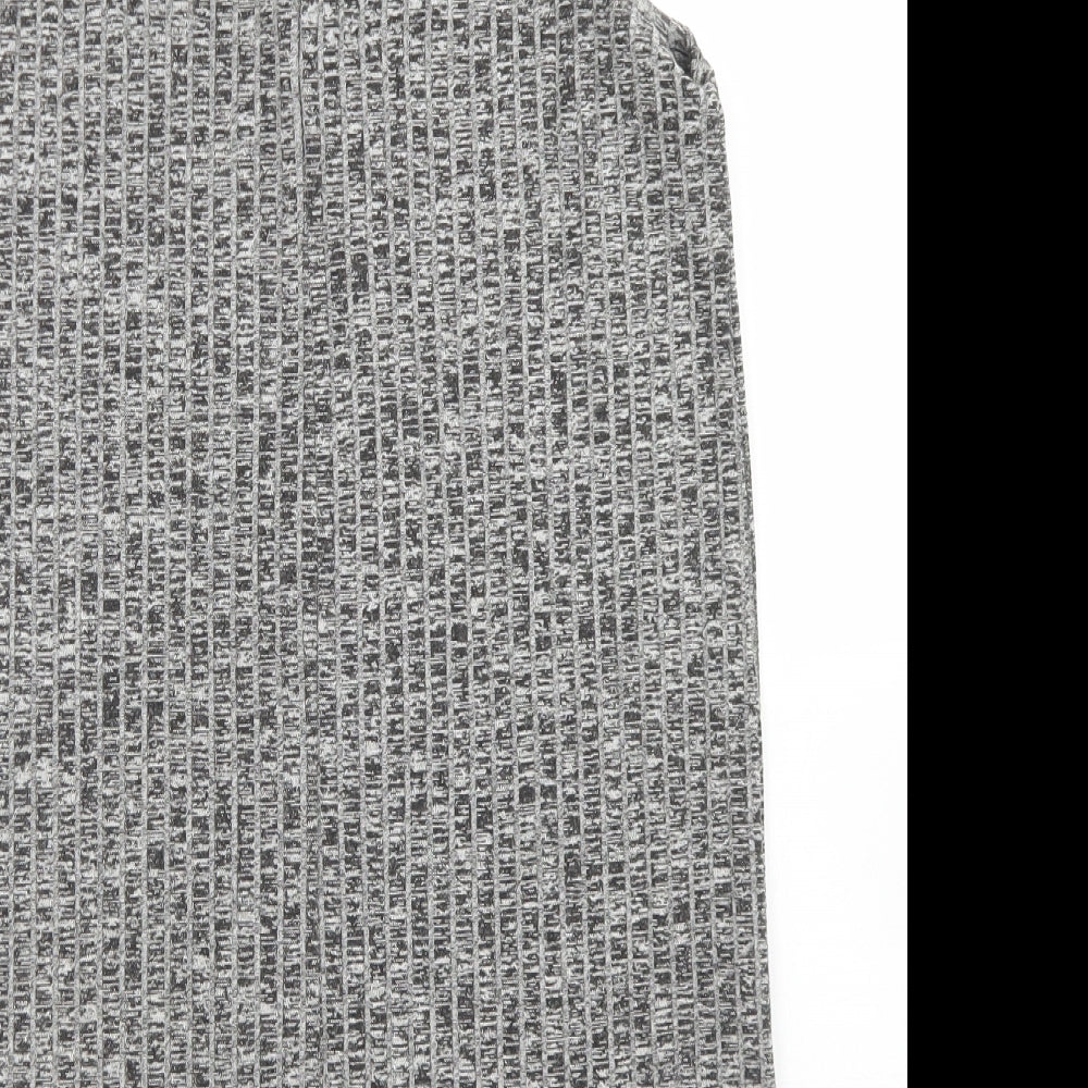 Papaya Womens Grey  Viscose A-Line  Size 12  V-Neck  - Tie Neck