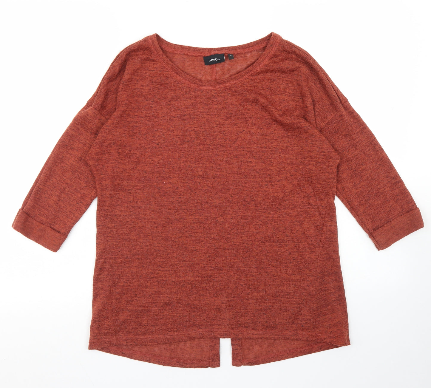 NEXT Womens Brown  Polyester Basic T-Shirt Size 14 Round Neck