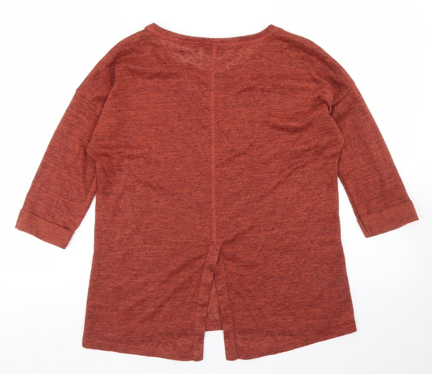 NEXT Womens Brown  Polyester Basic T-Shirt Size 14 Round Neck