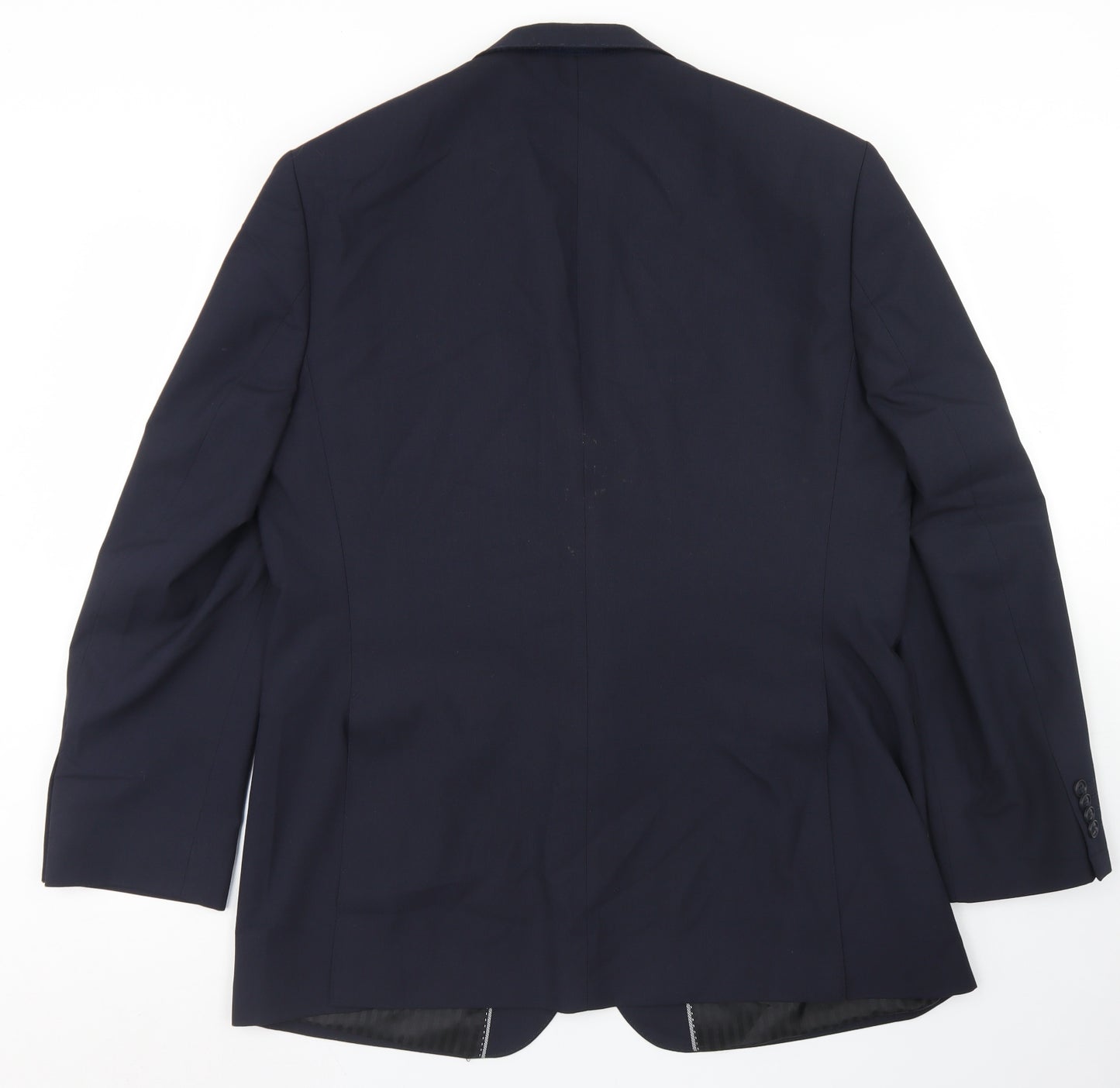 Everyone Mens Blue  Polyester Jacket Blazer Size 44
