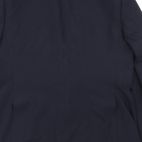 Everyone Mens Blue  Polyester Jacket Blazer Size 44