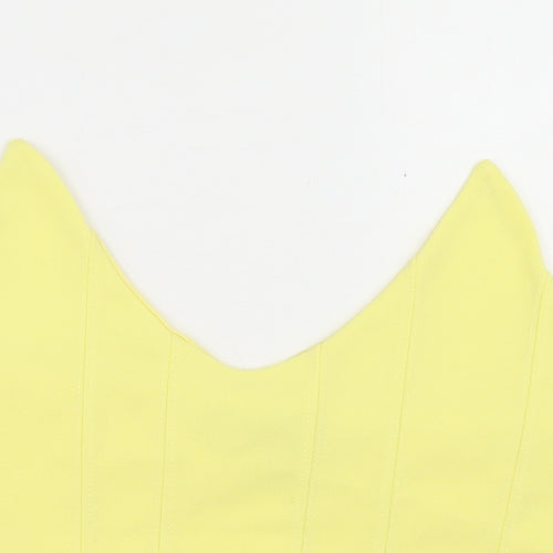 Missguided Womens Yellow  Polyester Cropped Tank Size 14 Sweetheart - Bandeau