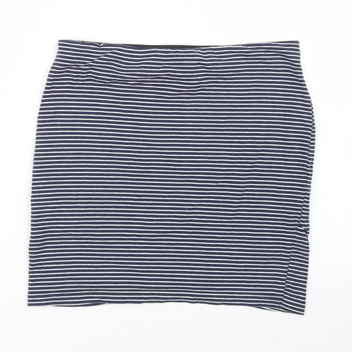 Atmosphere Womens Blue Striped Cotton Straight & Pencil Skirt Size 8