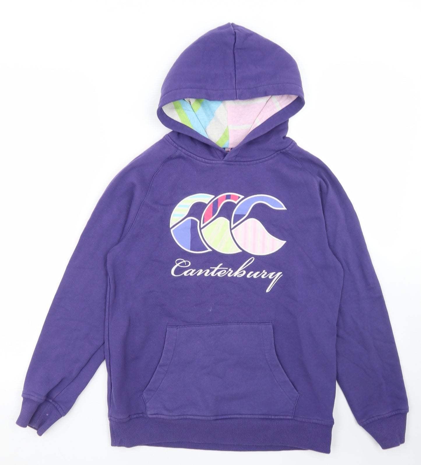 Canterbury Girls Purple  Cotton Pullover Hoodie Size 12 Years