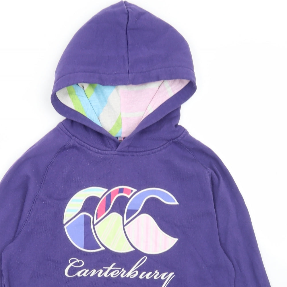 Canterbury Girls Purple  Cotton Pullover Hoodie Size 12 Years
