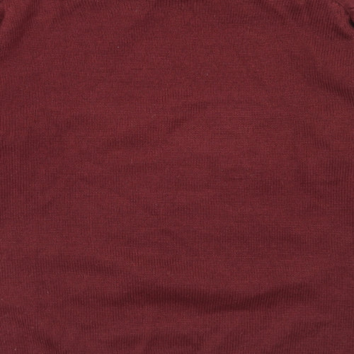 Papaya Womens Purple Crew Neck  Acrylic Pullover Jumper Size M