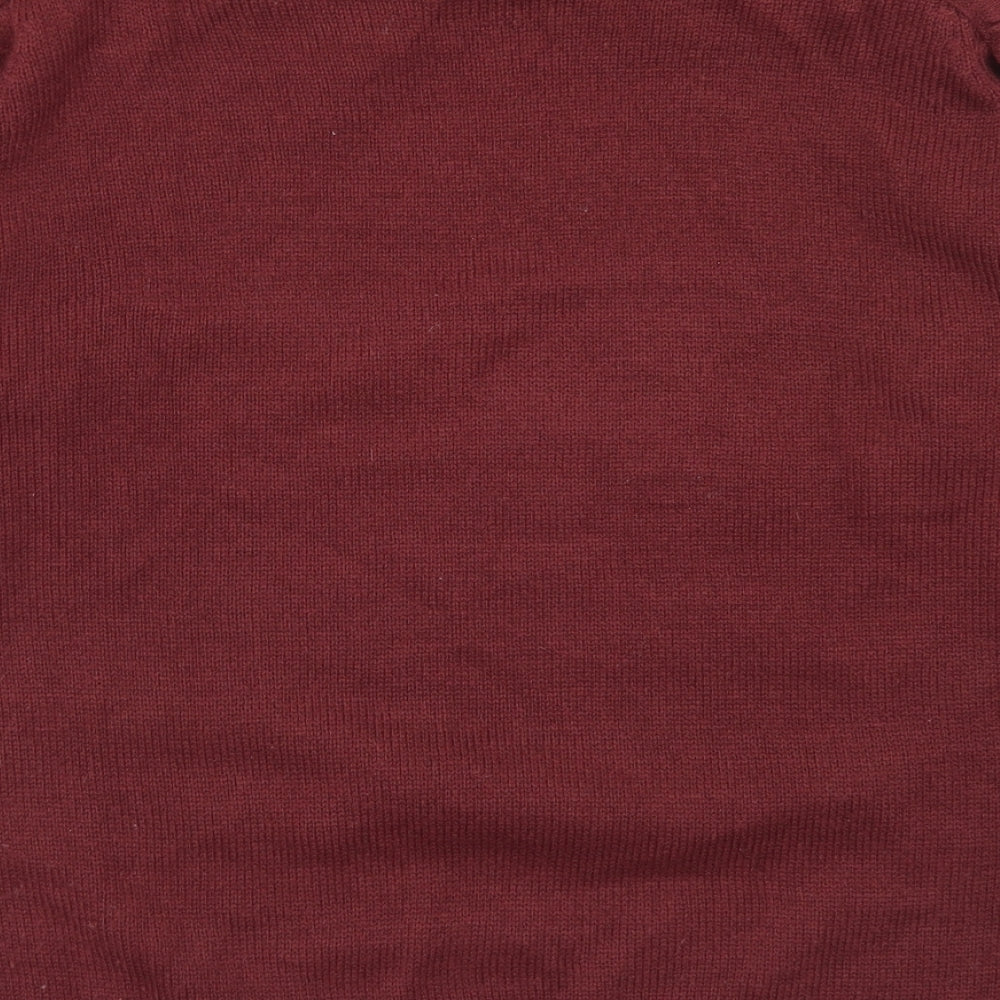 Papaya Womens Purple Crew Neck  Acrylic Pullover Jumper Size M