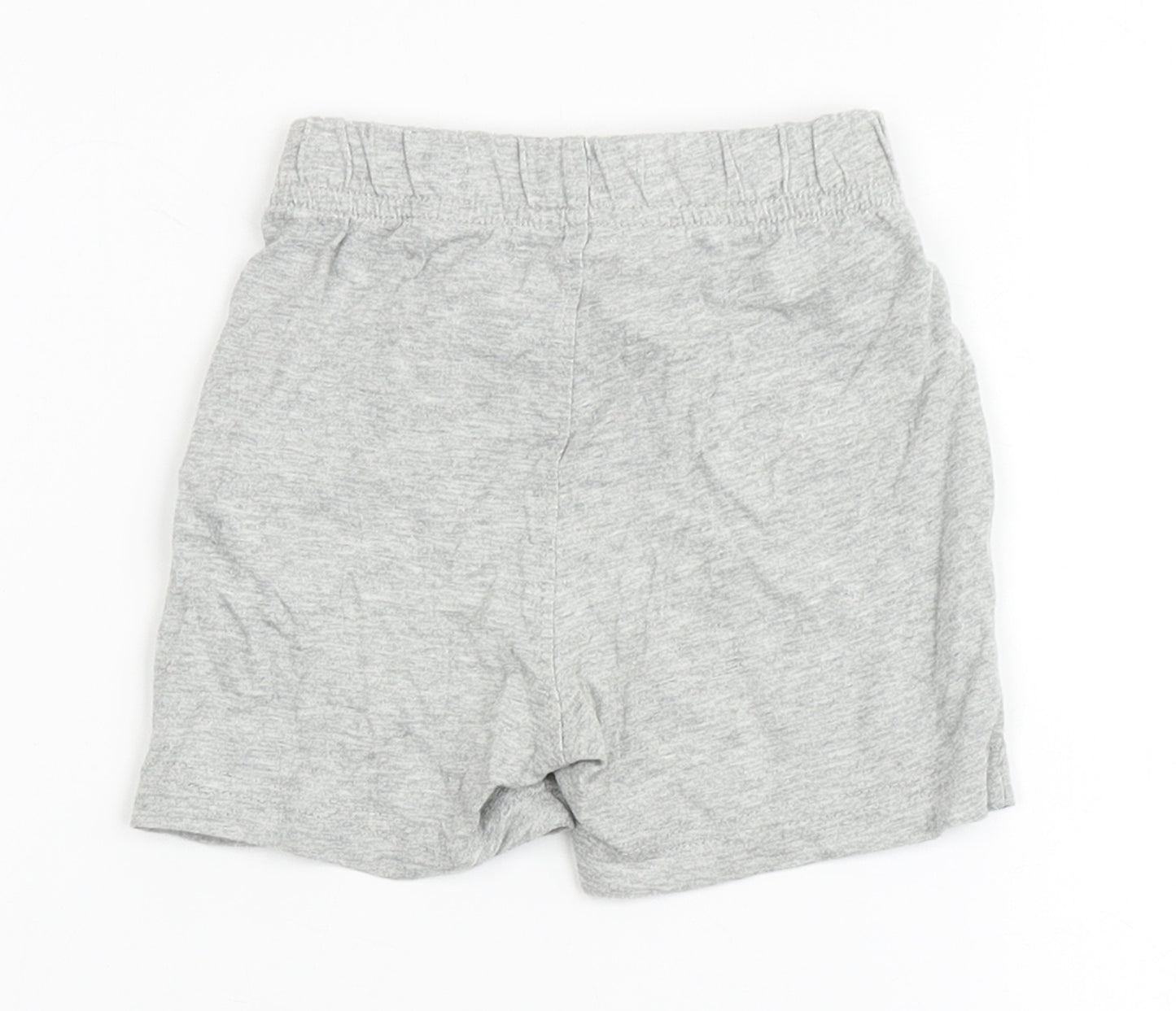 Gap Baby Grey  100% Cotton Cropped Trousers Size 6-9 Months  Drawstring - Bear