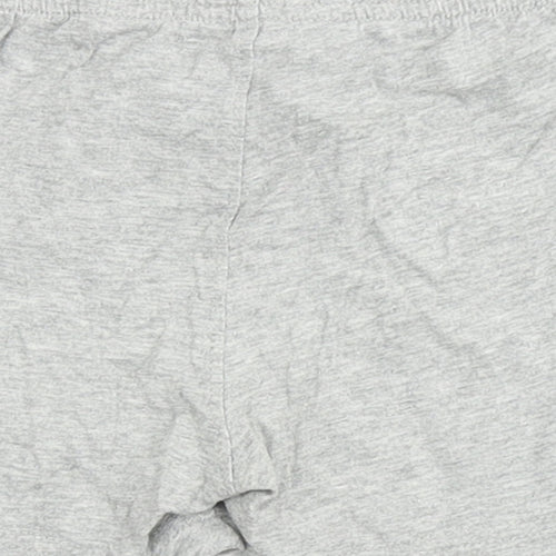 Gap Baby Grey  100% Cotton Cropped Trousers Size 6-9 Months  Drawstring - Bear