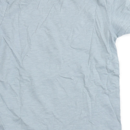 F&F Boys Blue  100% Cotton Basic T-Shirt Size 6-7 Years Round Neck  - Dinosaur