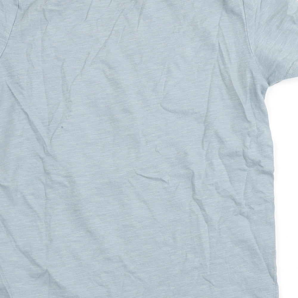 F&F Boys Blue  100% Cotton Basic T-Shirt Size 6-7 Years Round Neck  - Dinosaur