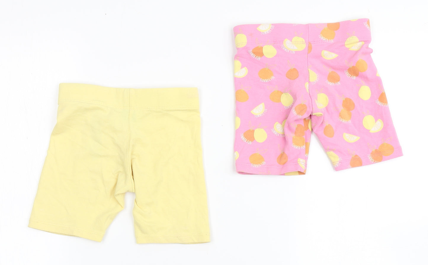 Primark Girls Pink  Cotton Biker Shorts Size 2-3 Years  Regular  - Summer Fun