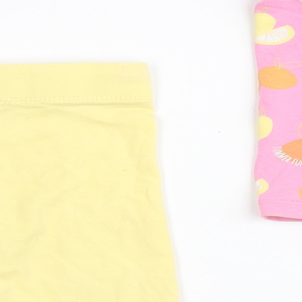 Primark Girls Pink  Cotton Biker Shorts Size 2-3 Years  Regular  - Summer Fun