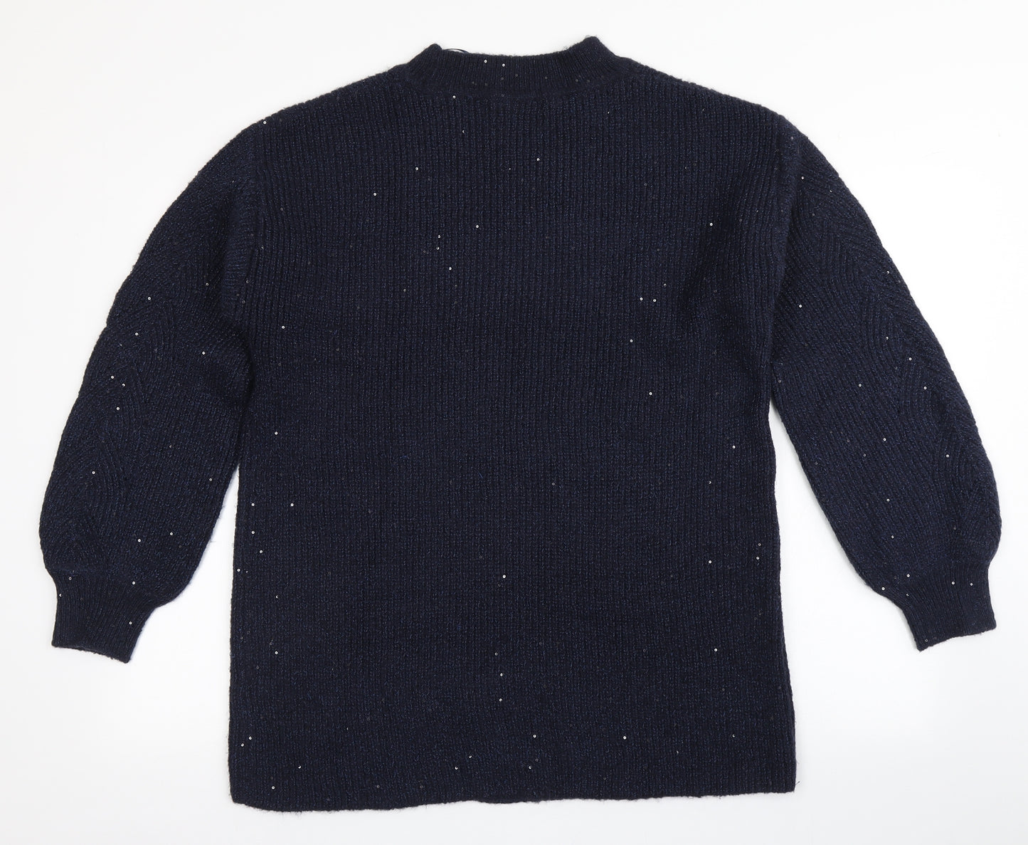 NEXT Womens Blue Round Neck  Acrylic Pullover Jumper Size M