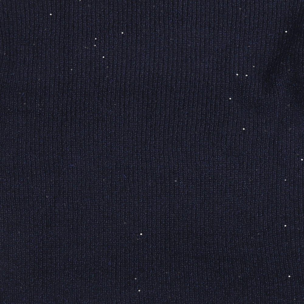 NEXT Womens Blue Round Neck  Acrylic Pullover Jumper Size M