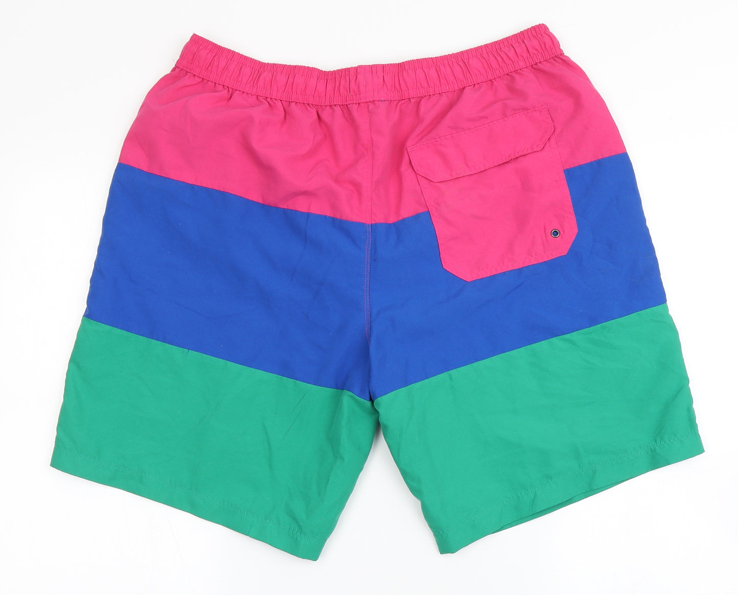 NEXT Mens Multicoloured Colourblock Polyester Athletic Shorts Size L  Regular Drawstring