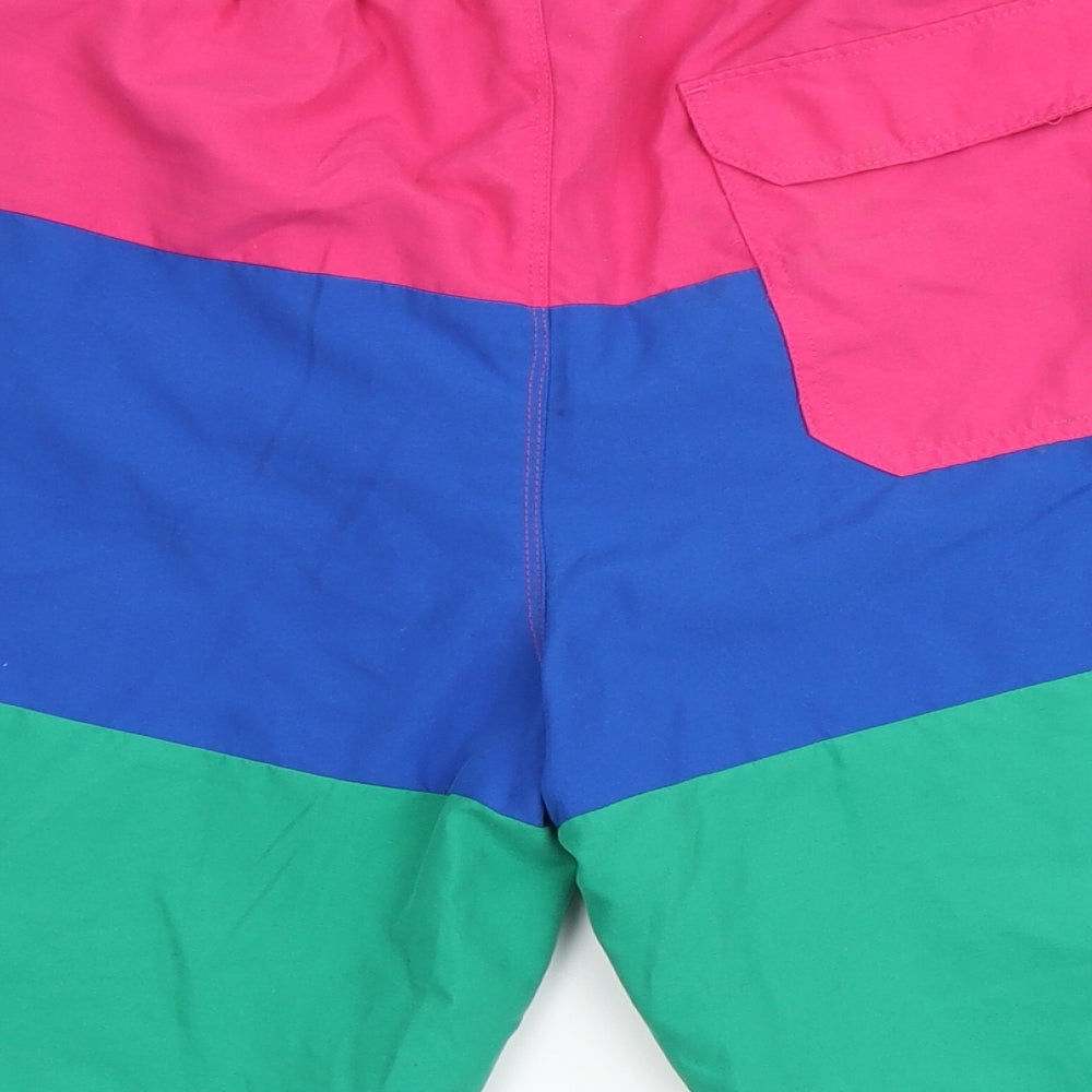 NEXT Mens Multicoloured Colourblock Polyester Athletic Shorts Size L  Regular Drawstring