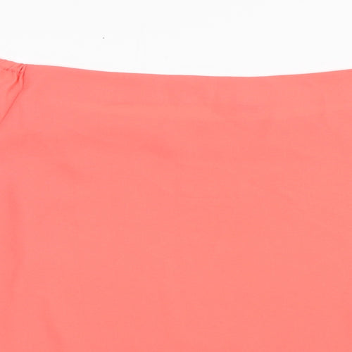Atmosphere Womens Pink  Polyester Basic Blouse Size 10 Off the Shoulder